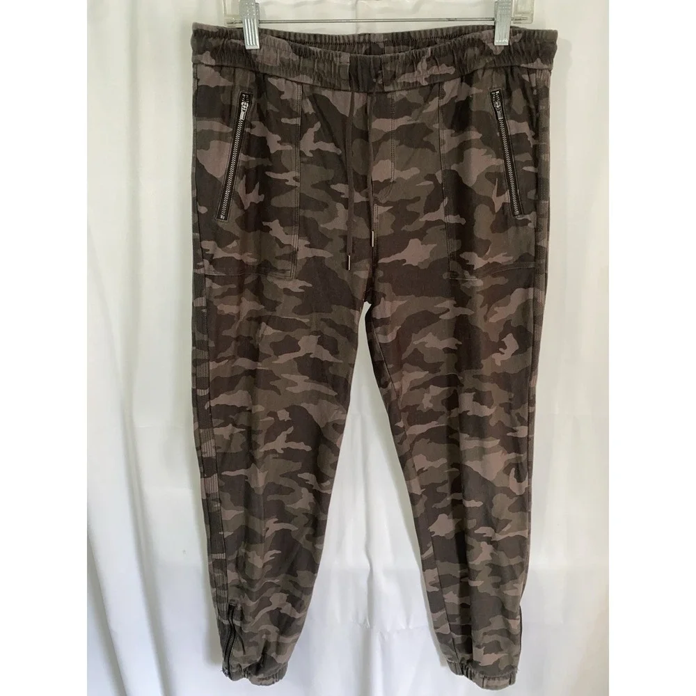 Athleta Farallon Camo‎ Jogger Pant Size 10 Elastic Waist Pockets 452893